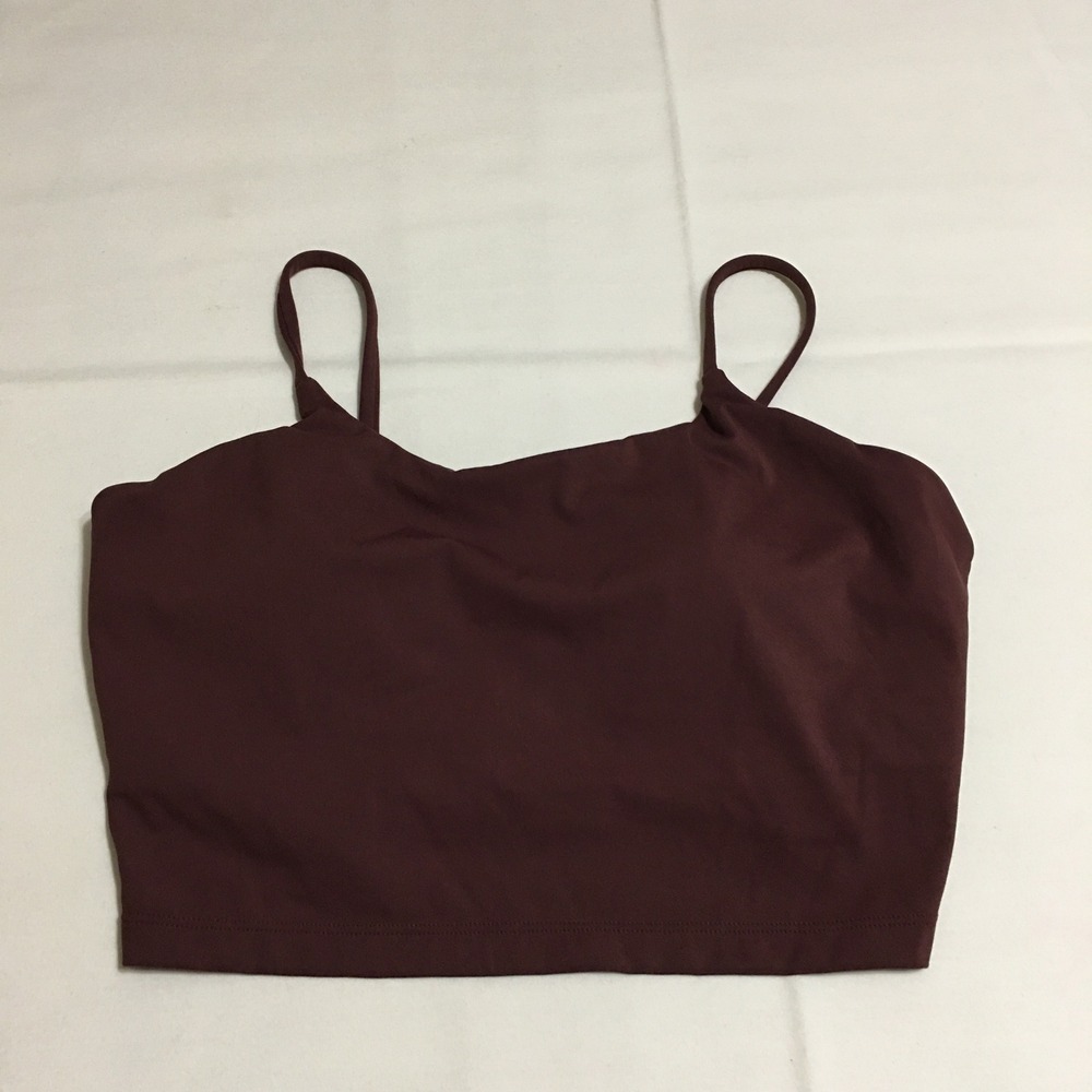 Adanola Tank Top Womens Large Burgundy Activewear Cami